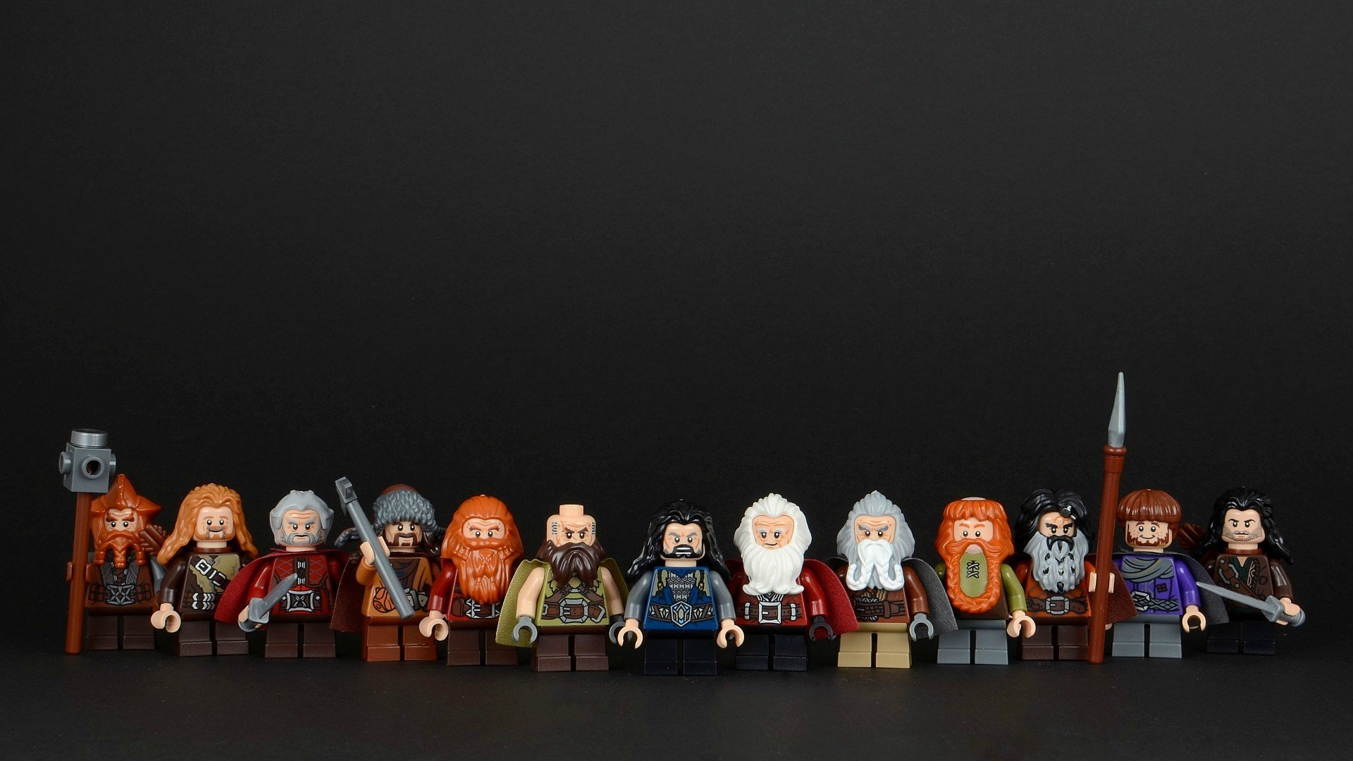 hobbit nains figurines lego lego fond