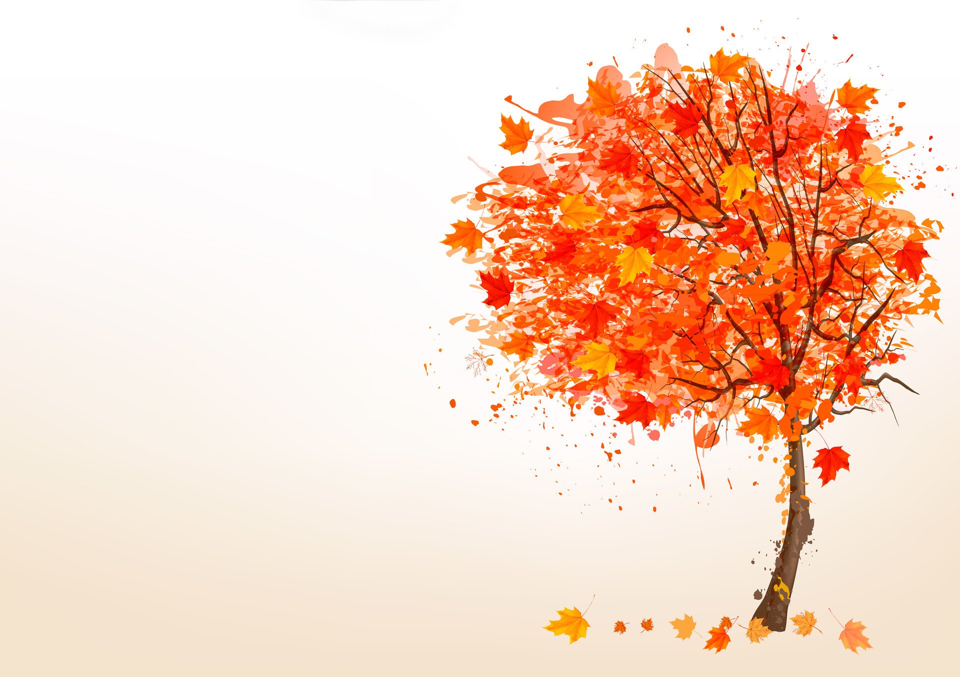 dessin arbre feuilles automne