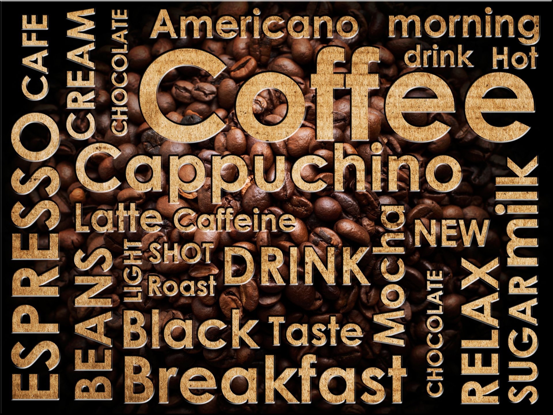 coffee americano espresso drink hot cappuchino latte inscription