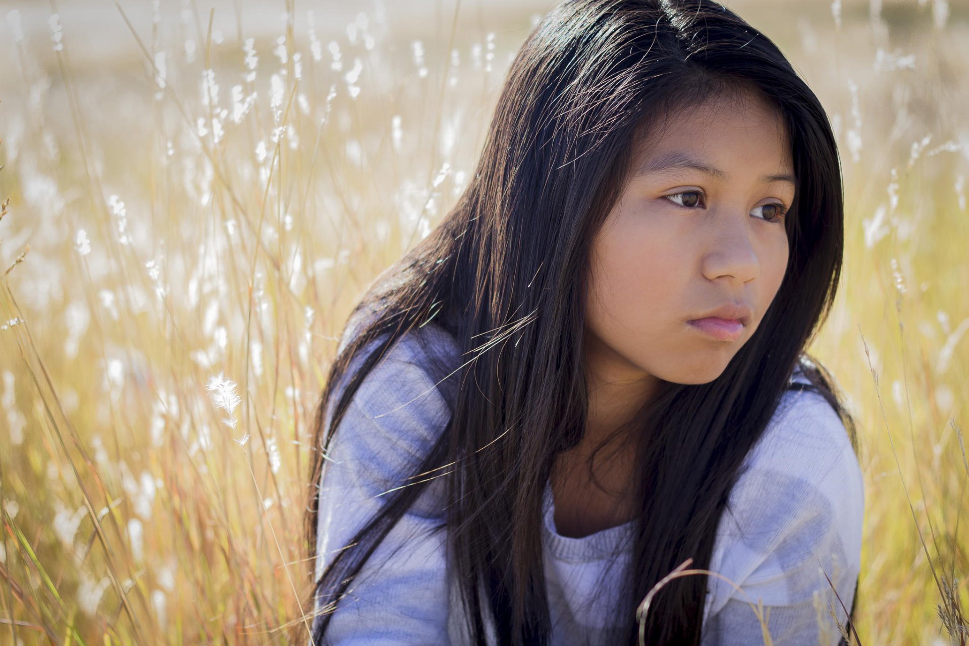 child portraits girl view