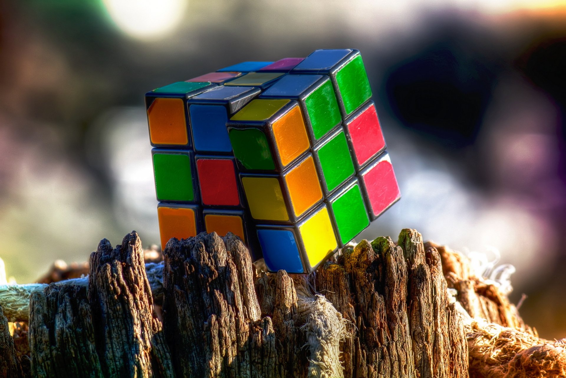 ceppo cubo di rubik facce colore puzzle macro