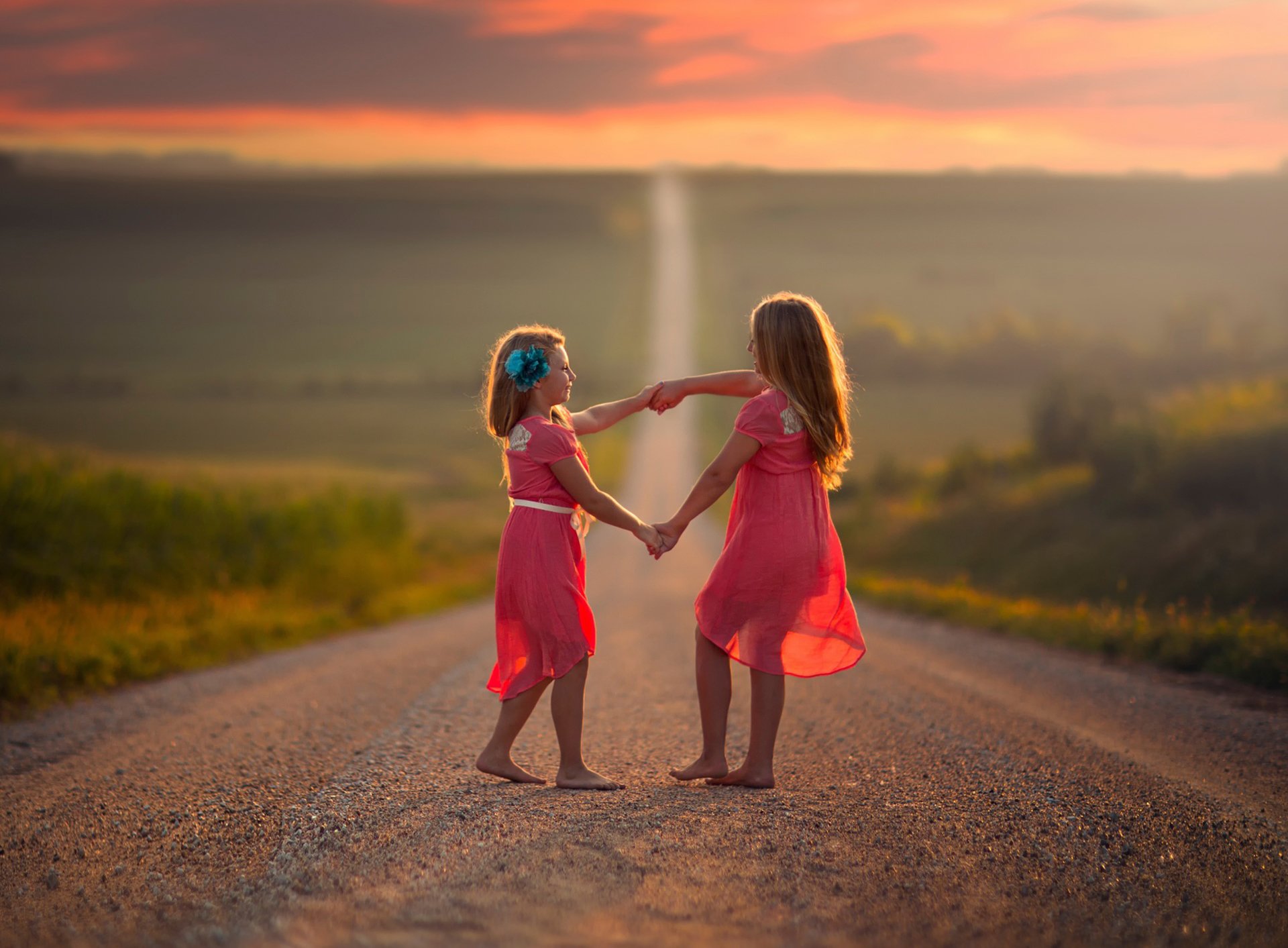 bambini ragazze danza strada spazio