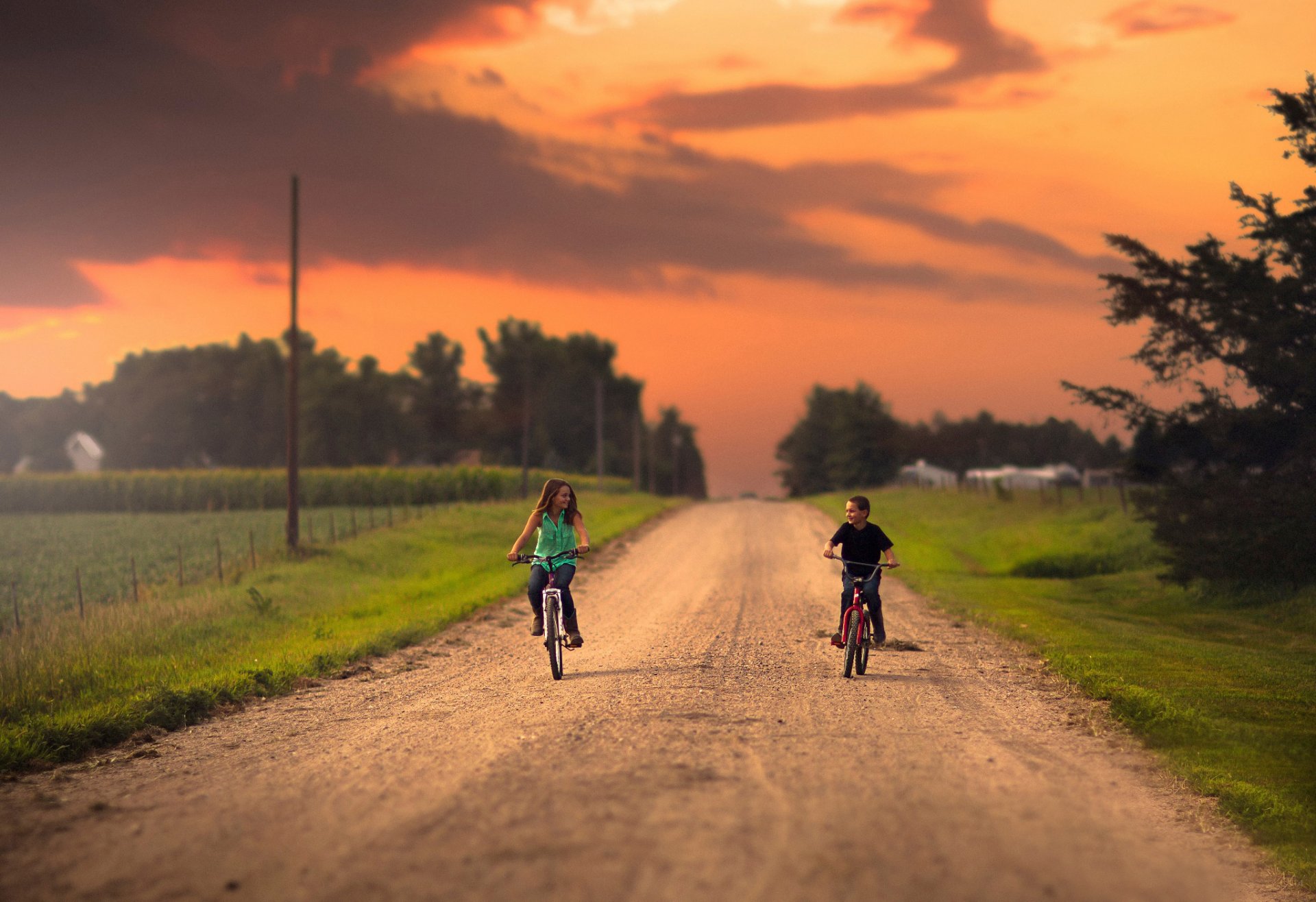 girl boys road bike