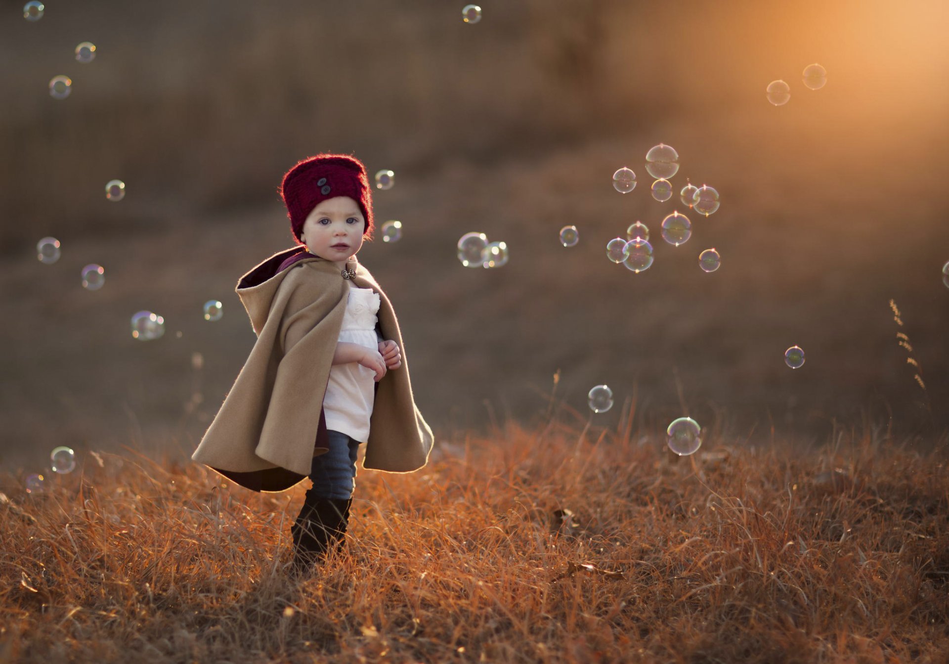 chapeau bulles de savon bokeh