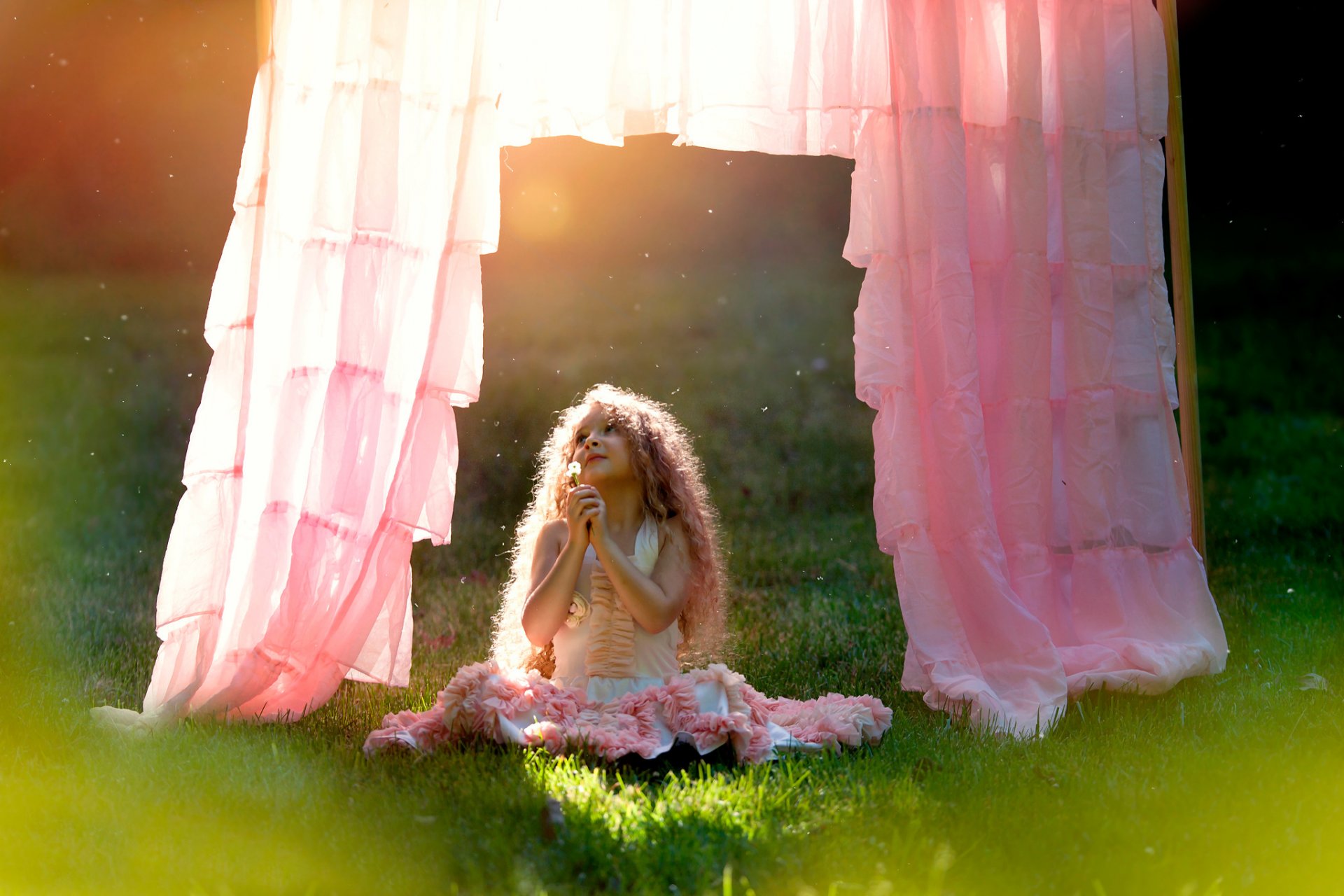 rêveur fille robe bébé photographie