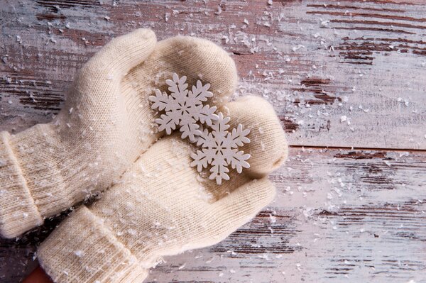 La neige tourne vole de gros flocons