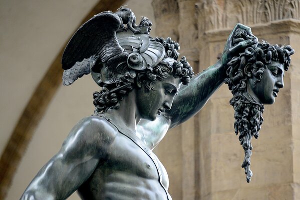 Statue of Perseus by Benvenuto Cellini in Florence