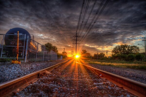 Railway romance through the sun s rays