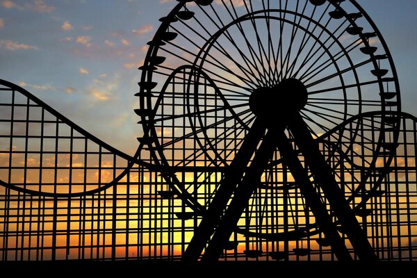 Als Kind, als sie das Riesenrad besuchten, war es eine gute Stimmung