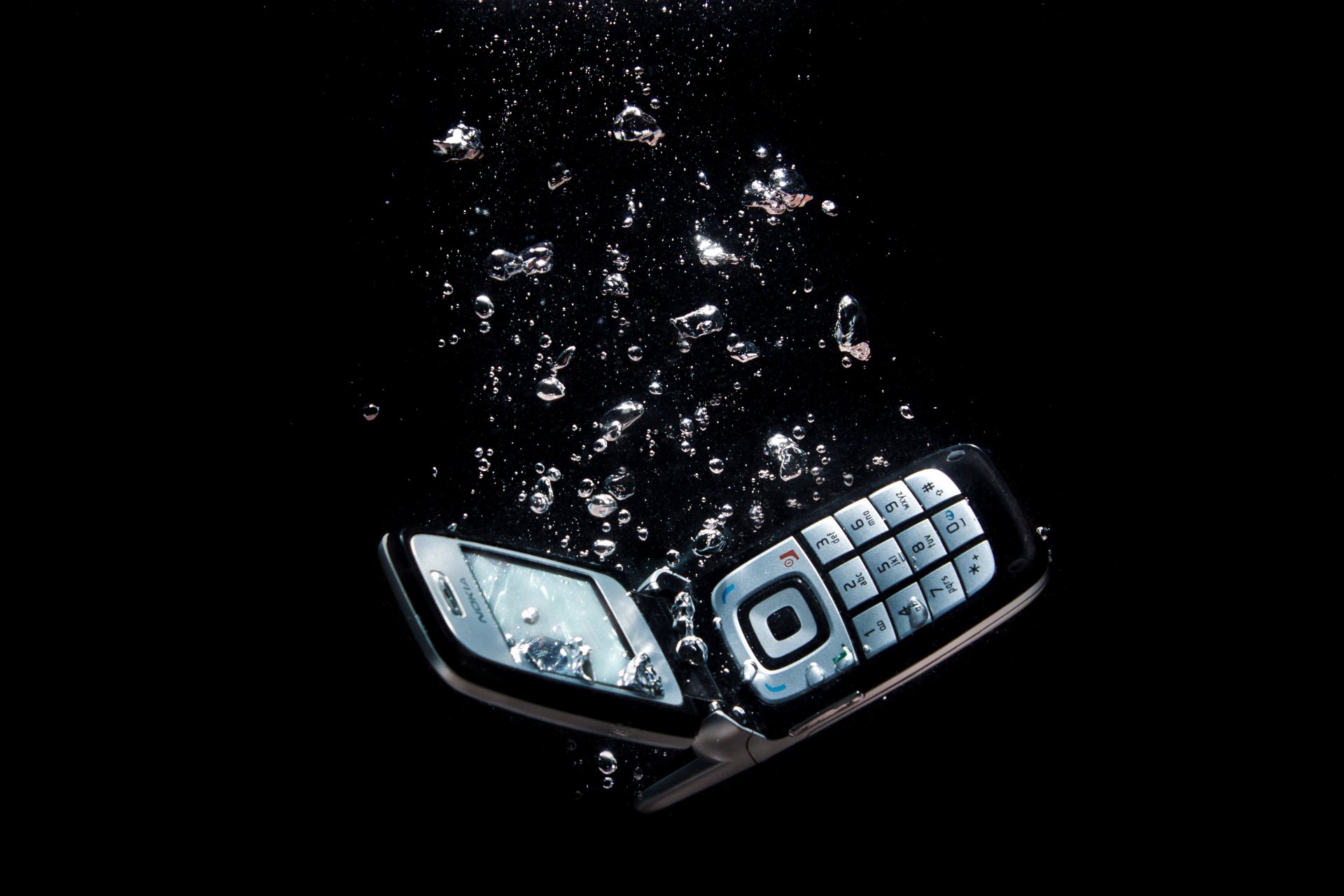 acqua bolle telefono nokia a conchiglia sfondo