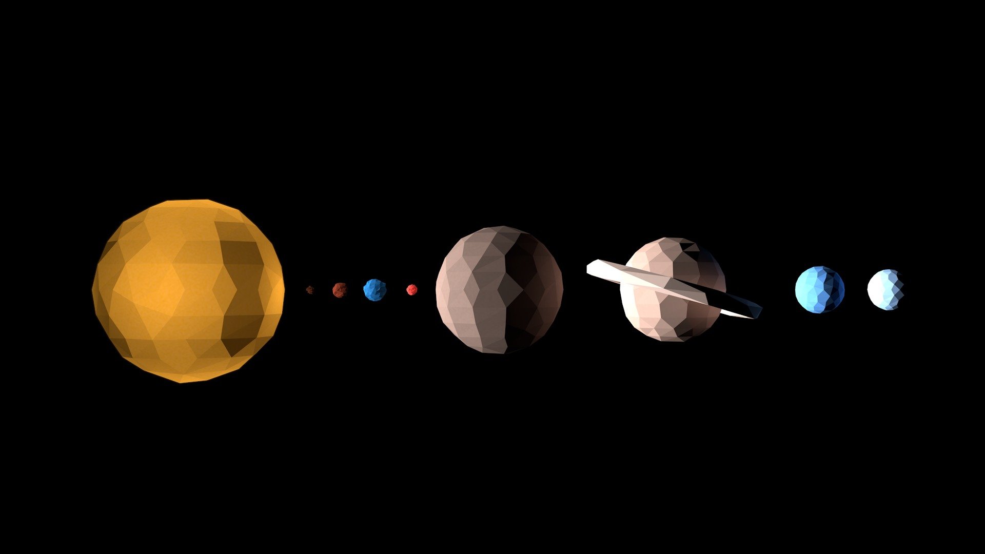 planètes système solaire espace formes géométrie