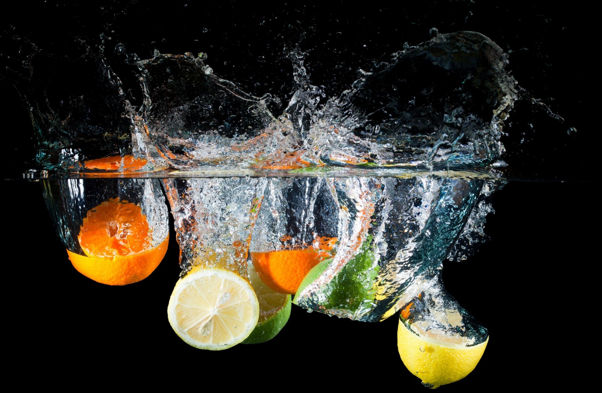 citrus water spray lemon lima orange