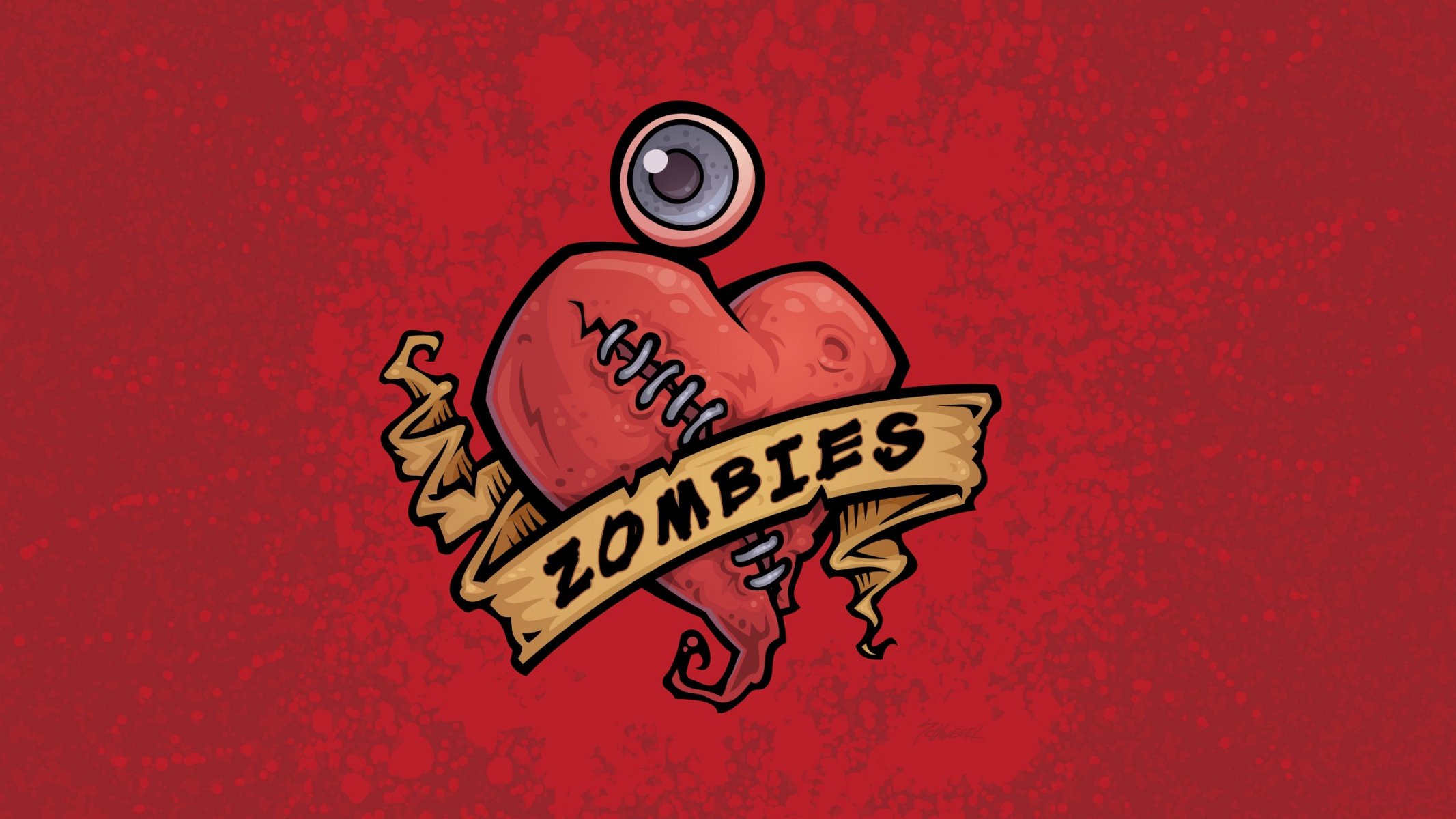 zombie corazón ojo dibujo