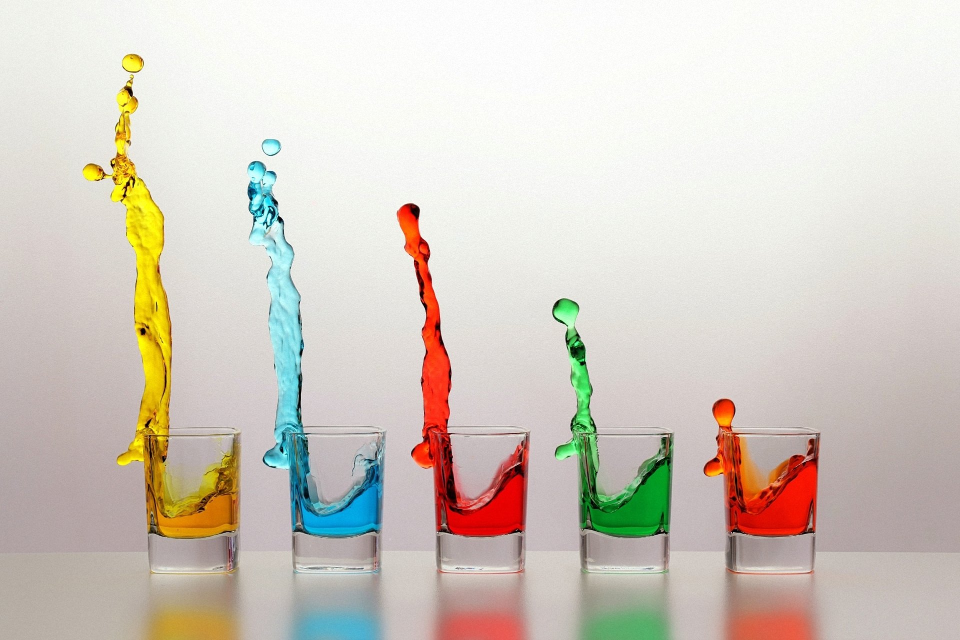 verres liquide couleur