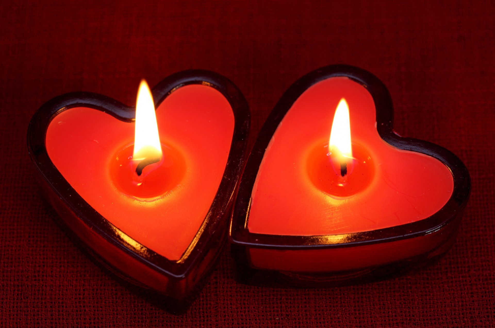 candles fire hearts heart