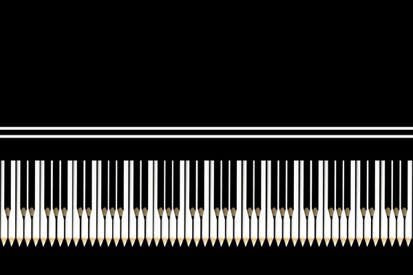 Sfondo geometrico di tasti di pianoforte da matite