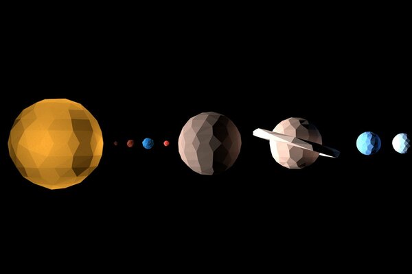 Planètes et système solaire sur fond noir