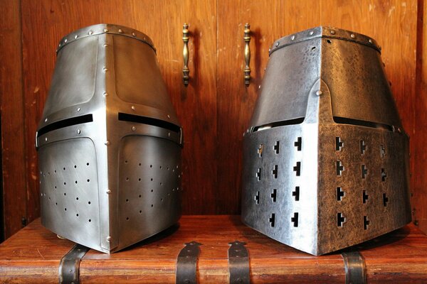 Medieval Steel Knight Helmets