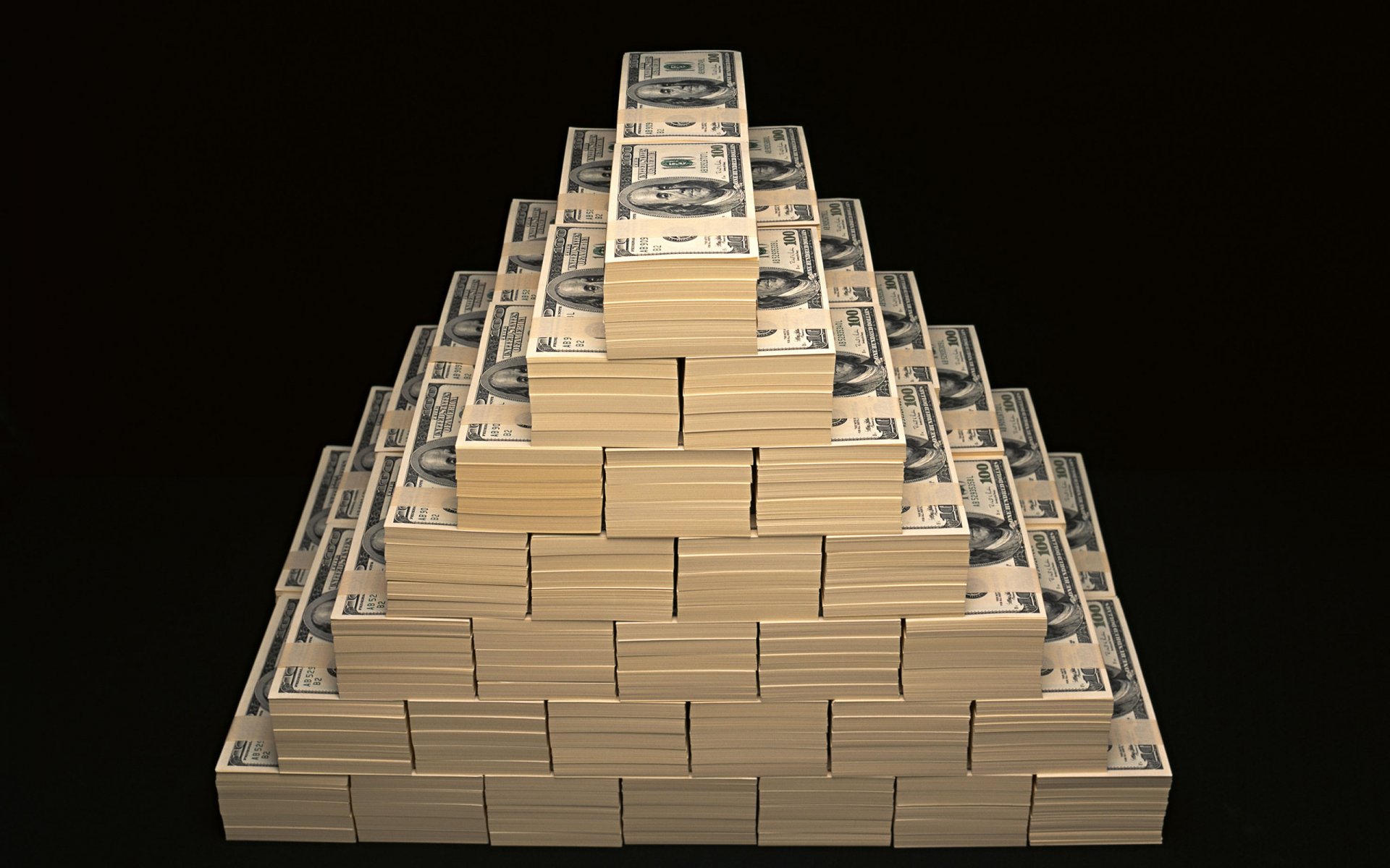 argent dollars dollars pyramide