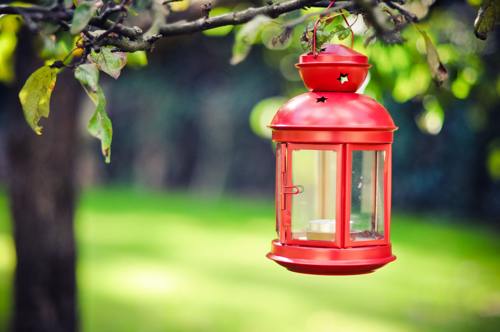 lampada lanterna candela rosso