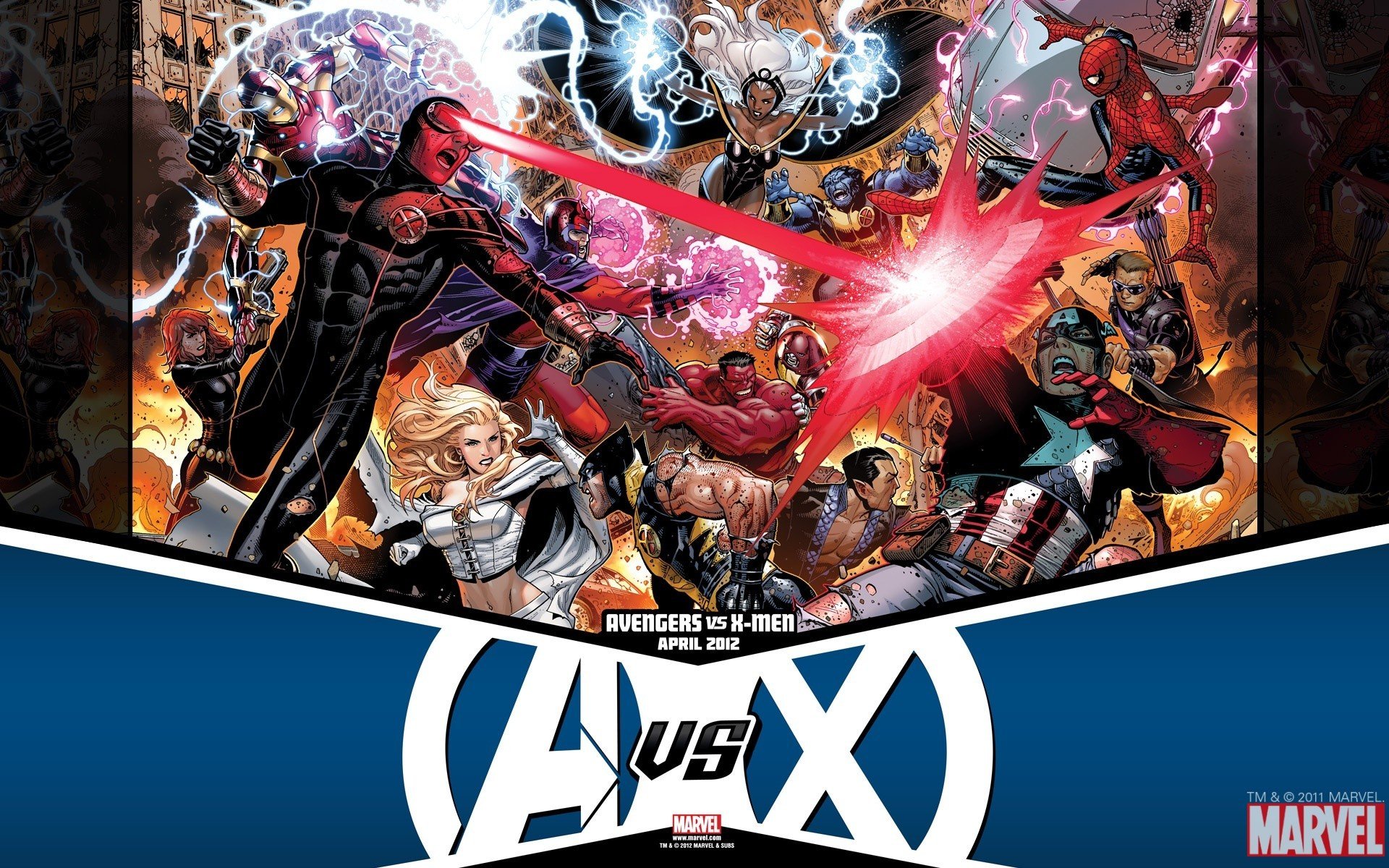 avengers vs x-men emma frost cyclops sturm red hulk spider-man iron man x-men avengers comic schlacht