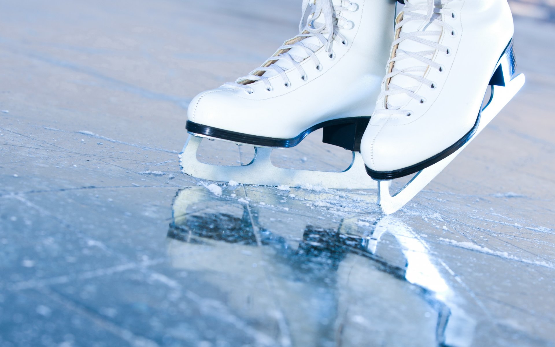 glace patins patinoire gros plan