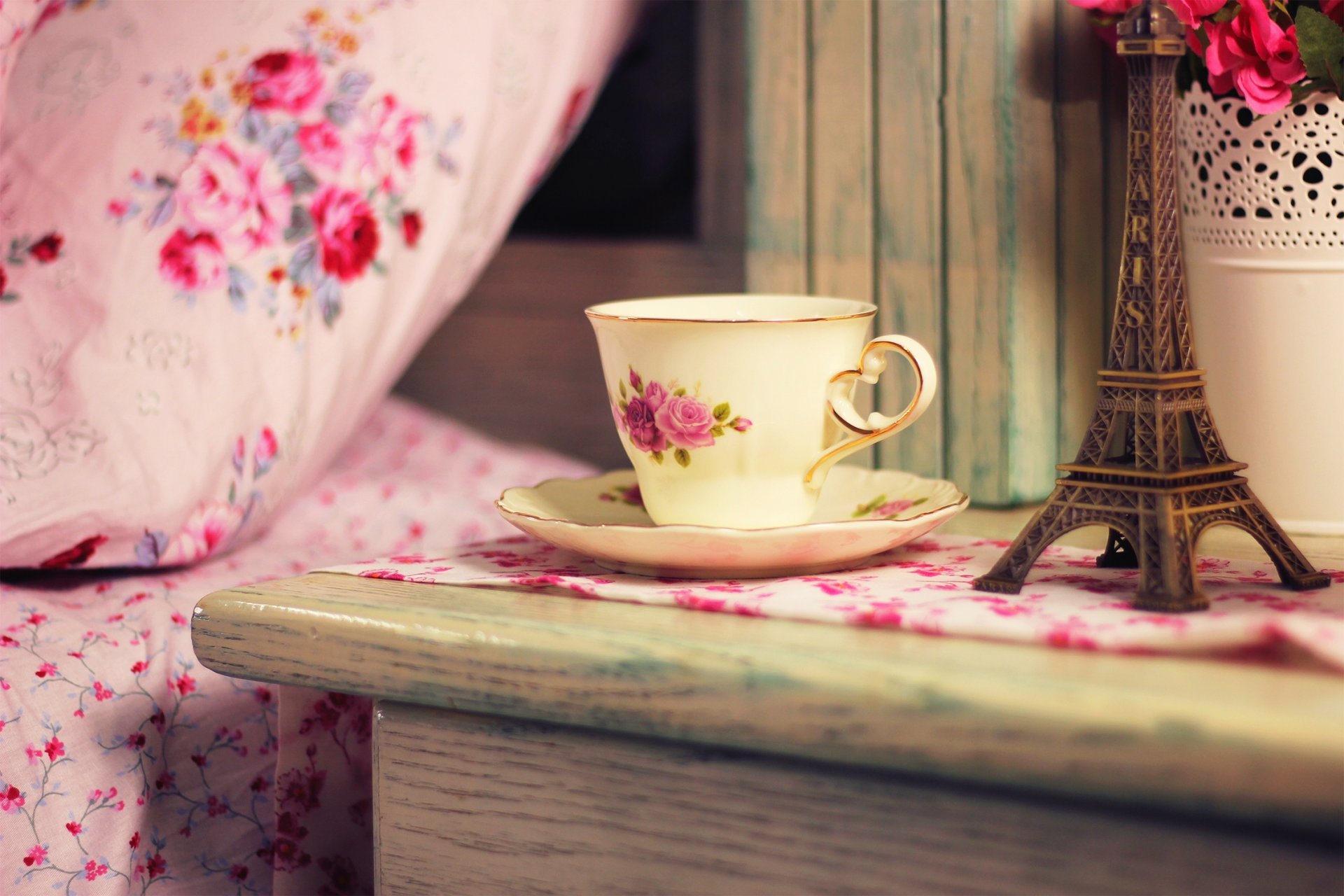 taza beber francia torre eiffel casa café té ramo flores casa beber