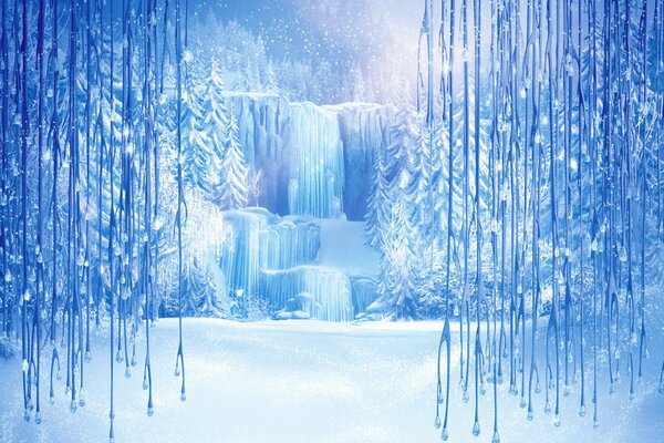 Among icicles and snowflakes, a cold heart in an ice castle