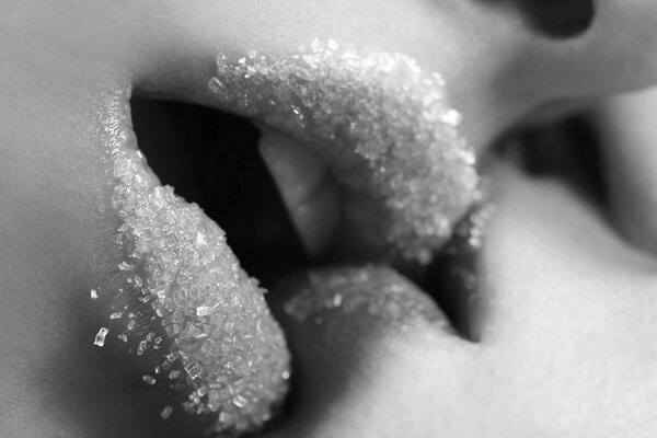 Lip contact with stuck sugar