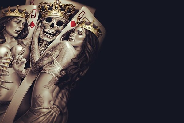 Król, królowa, karty do gry
