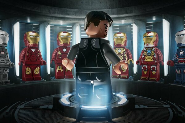 Iron Man 3 Lego Figuren tony stark und seine kostüme