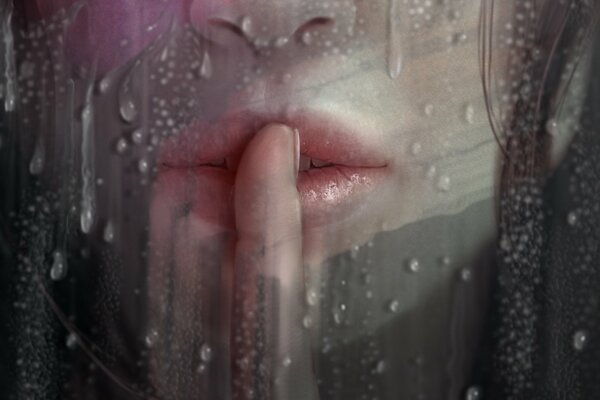 Загадочная девушка. Поцелуй под дождём