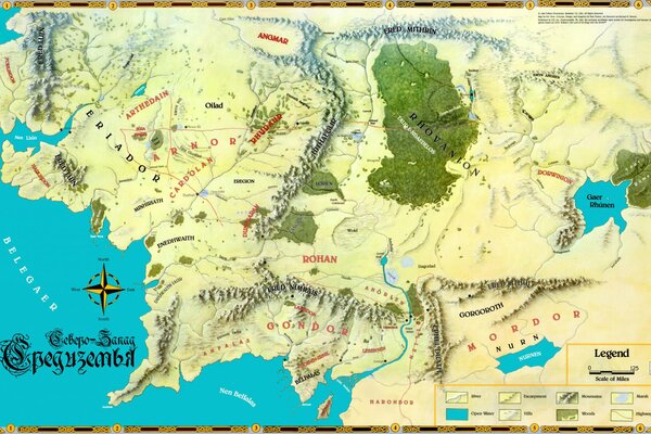 Mapa śródmieścia z Władcy Pierścieni