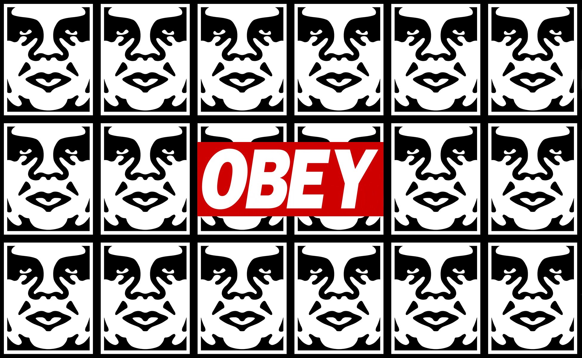 obey obey graffiti stencil