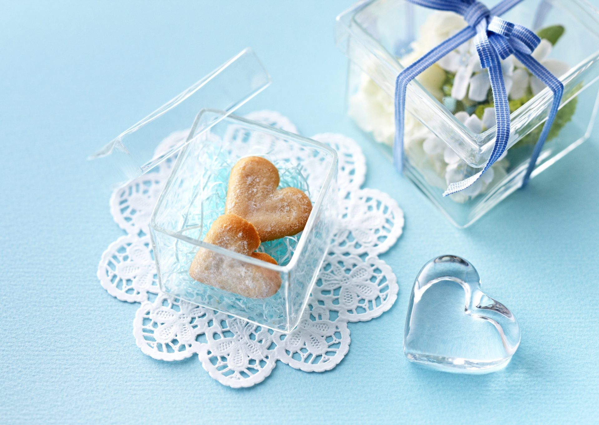 biscotti cuore cuori scatola trasparente regalo