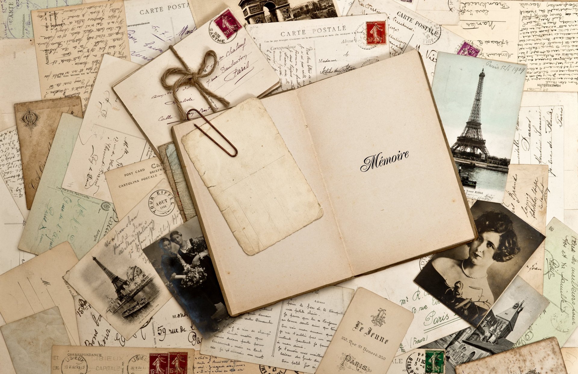 vintage vintage retro notepad photos sepia stamp