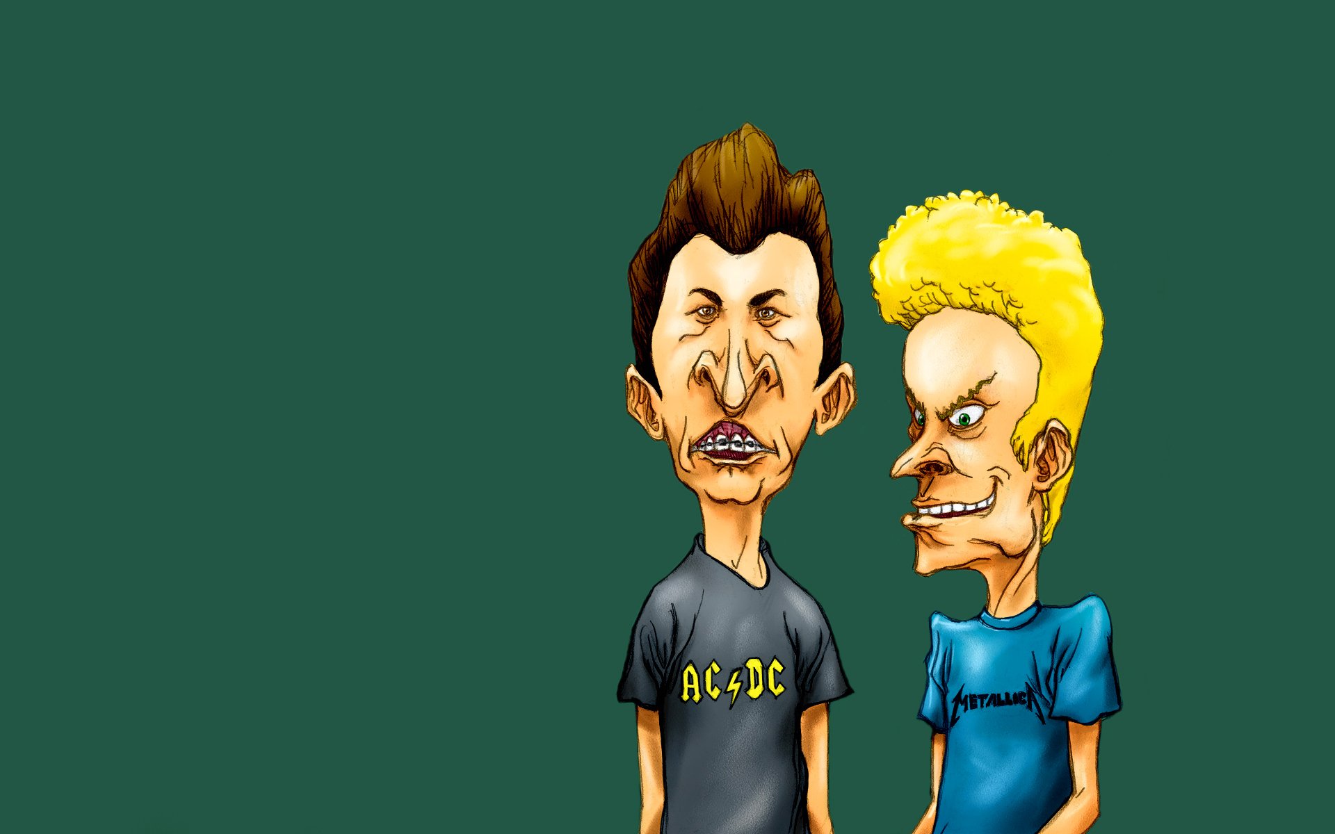 beavis and butthead dark green dude