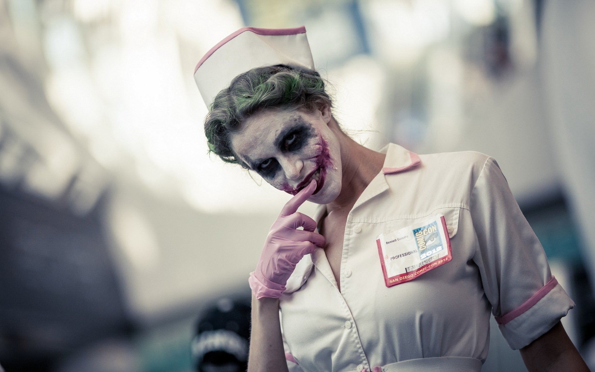 nurse joker portrait background