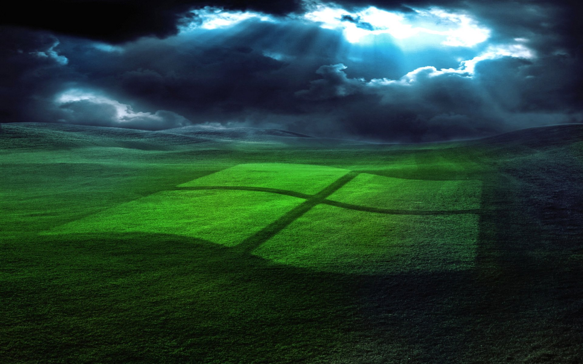 windows grass sky green blue light