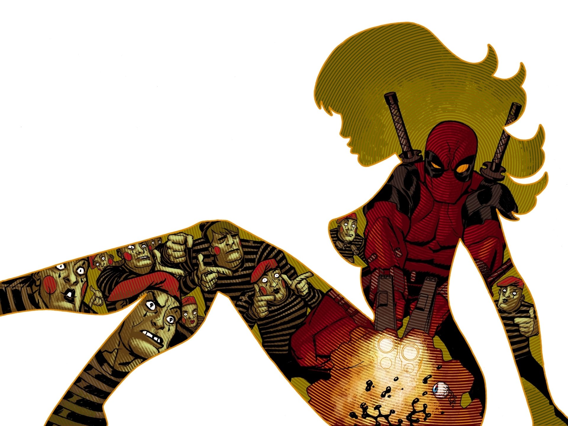 deadpool deadpool.bande dessinée art art silhouette fond