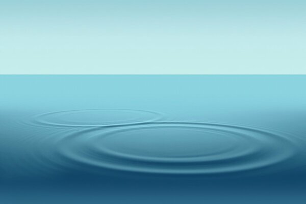 Rippling circles on the water