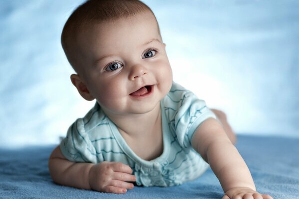 Tender photo with a smiling baby