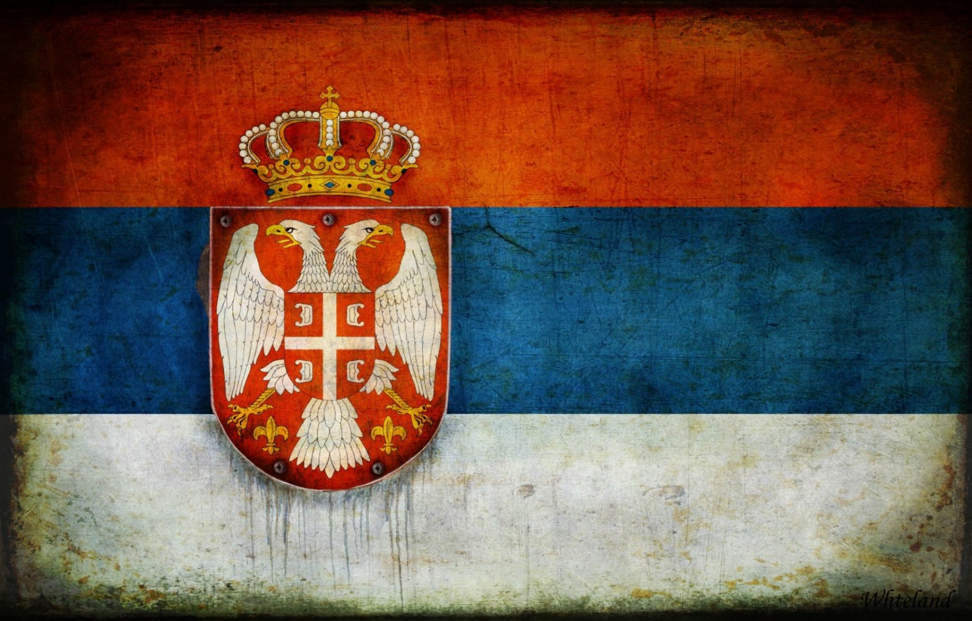 serbia escudo de armas bandera