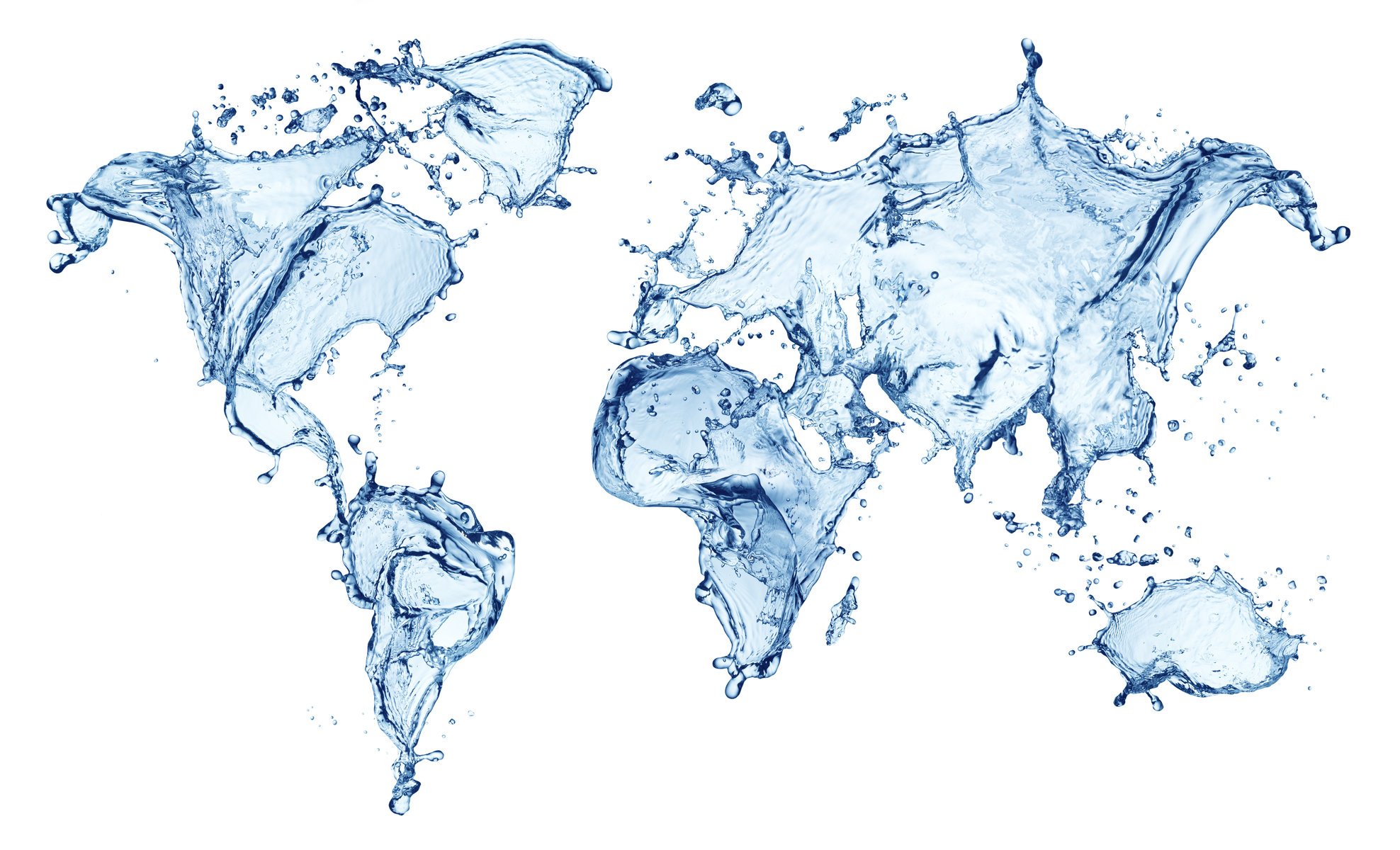 water map of the world freshness cool spray drop