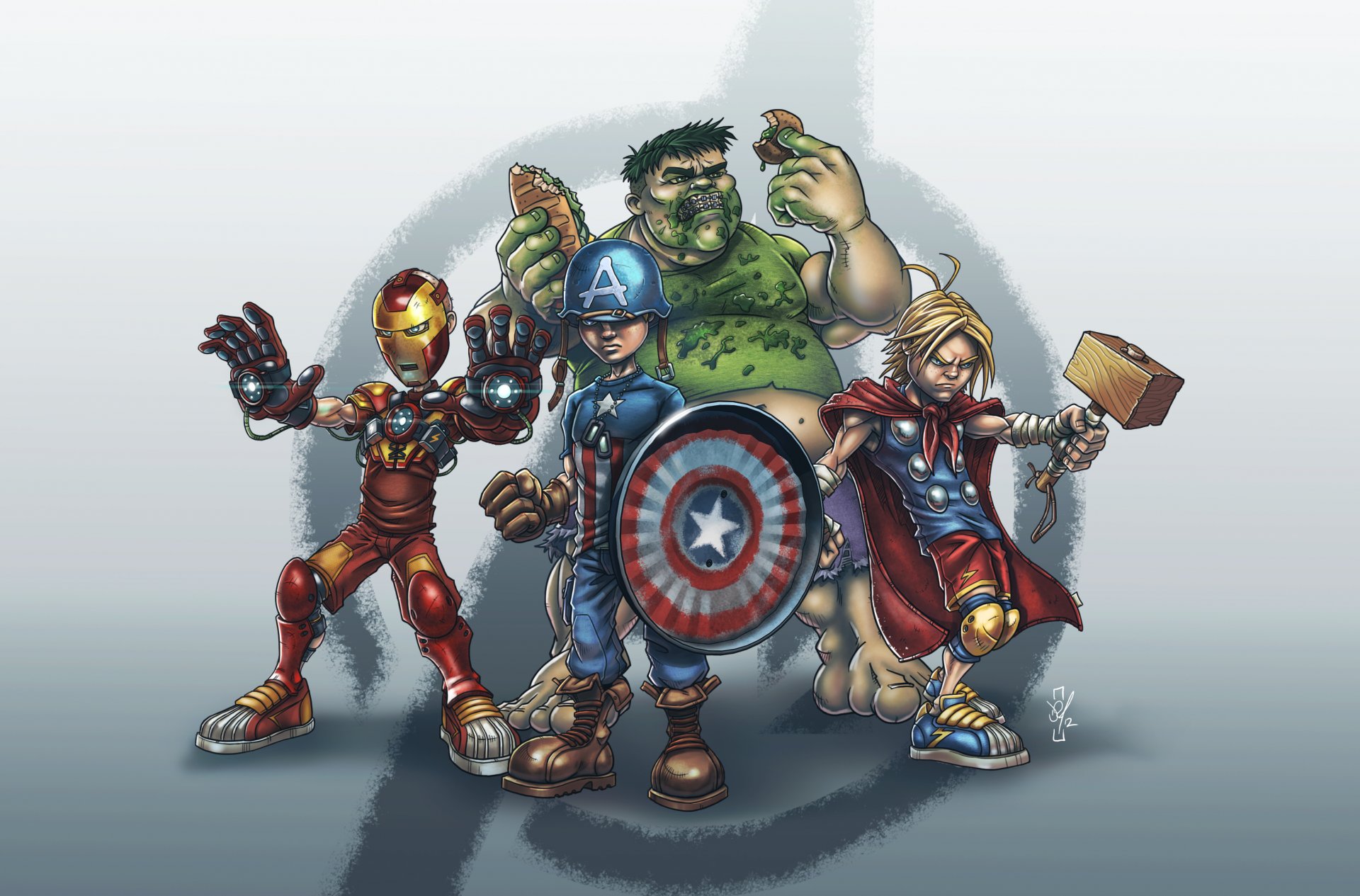 hulk capitan america iron man thor