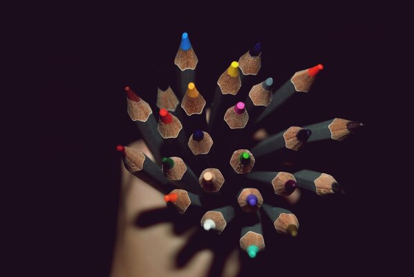 Foto de lápices de colores en el conjunto