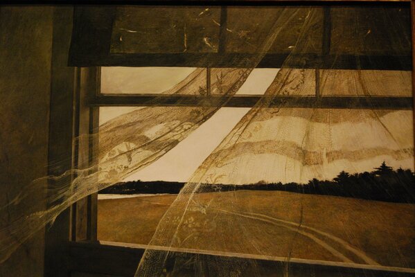 Title painting by andrew wyeth wind from the sea 1947