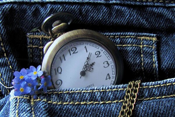 Pocket watch literally out of pocket