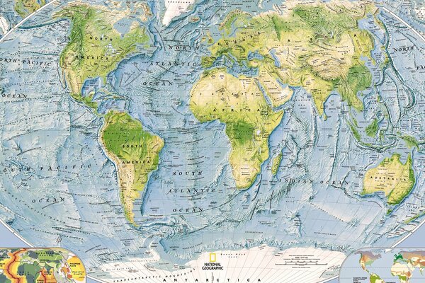 Mapa del mundo presentado por National Geographic