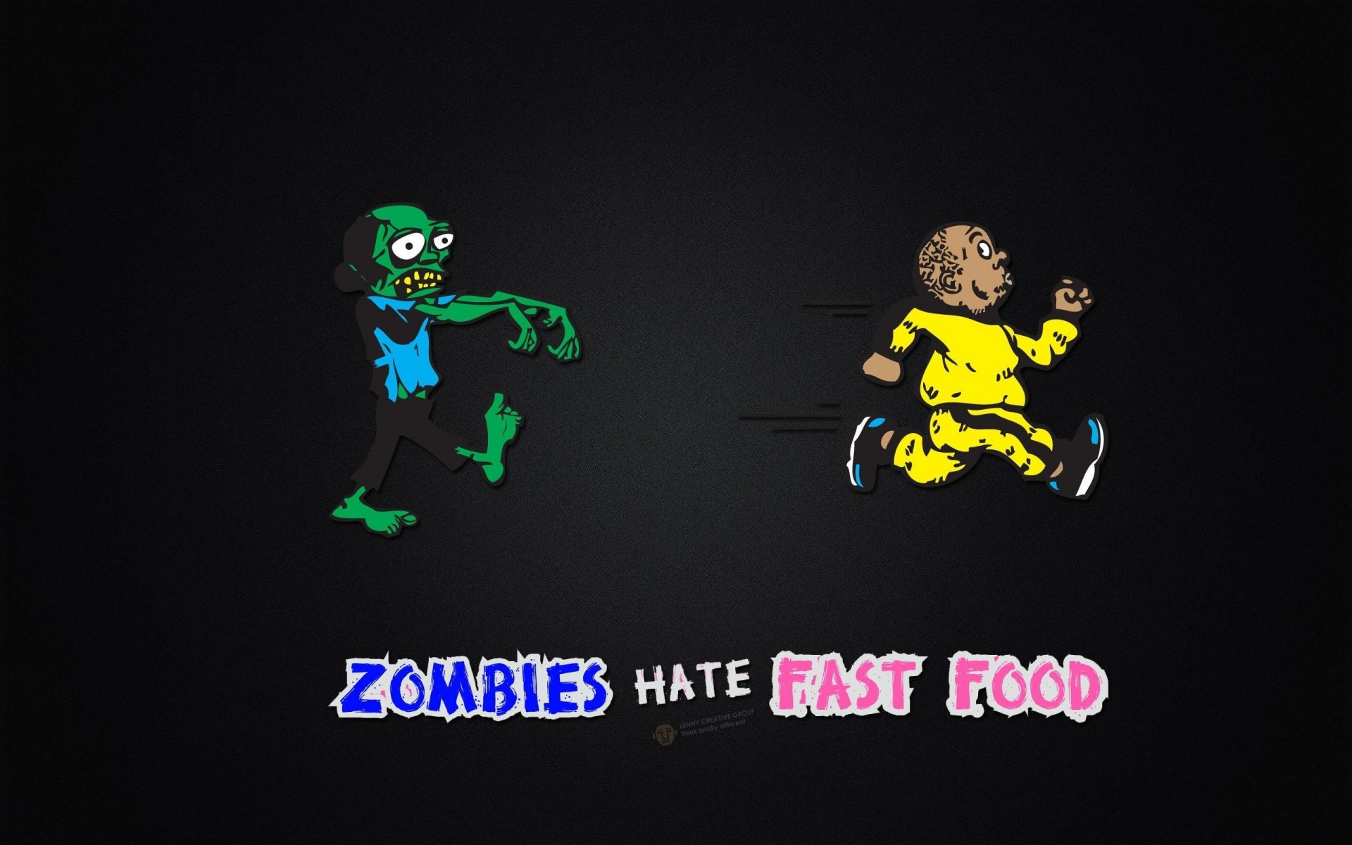 zombie hasse fast food zombie mann flieht essen